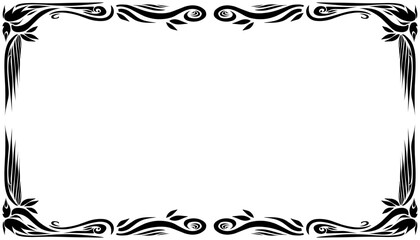 Illustration of a photo frame with a tribal design. Perfect for photo frames, invitation cards, greeting cards, book covers, wallpapers