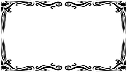 Illustration of a photo frame with a tribal design. Perfect for photo frames, invitation cards, greeting cards, book covers, wallpapers
