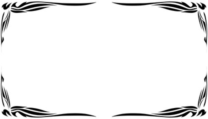 Illustration of a photo frame with a tribal design. Perfect for photo frames, invitation cards, greeting cards, book covers, wallpapers