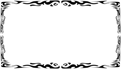 Illustration of a photo frame with a tribal design. Perfect for photo frames, invitation cards, greeting cards, book covers, wallpapers