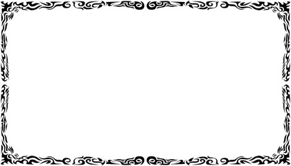 Illustration of a photo frame with a tribal design