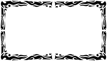 Illustration of a photo frame with a tribal design. Perfect for photo frames, invitation cards, greeting cards, book covers, wallpapers