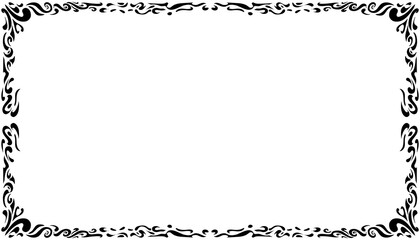 Illustration of a photo frame with a tribal design