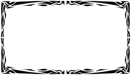 Illustration of a photo frame with a tribal design. Perfect for photo frames, invitation cards, greeting cards, book covers, wallpapers