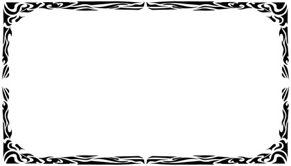 Illustration of a photo frame with a tribal design. Perfect for photo frames, invitation cards, greeting cards, book covers, wallpapers