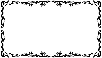 Illustration of a photo frame with a tribal design. Perfect for photo frames, invitation cards, greeting cards, book covers, wallpapers