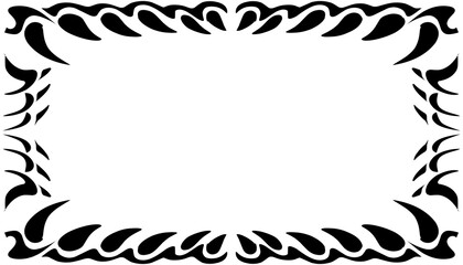 Illustration of a photo frame with a tribal design