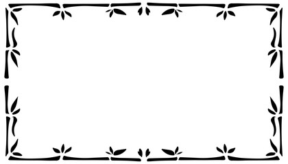 Illustration of a photo frame with a tribal design. Perfect for photo frames, invitation cards, greeting cards, book covers, wallpapers