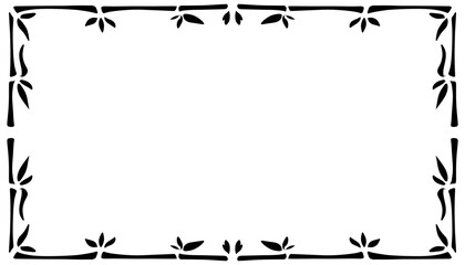 Illustration of a photo frame with a tribal design. Perfect for photo frames, invitation cards, greeting cards, book covers, wallpapers