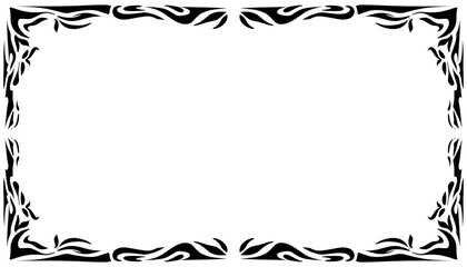 Illustration of a photo frame with a tribal design. Perfect for photo frames, invitation cards, greeting cards, book covers, wallpapers