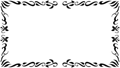 Illustration of a photo frame with a tribal design