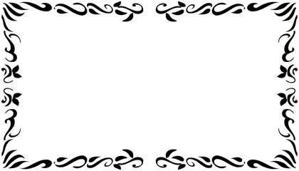 Illustration of a photo frame with a tribal design. Perfect for photo frames, invitation cards, greeting cards, book covers, wallpapers