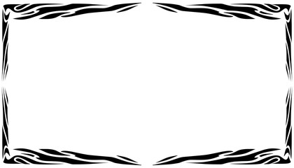 Illustration of a photo frame with a tribal design