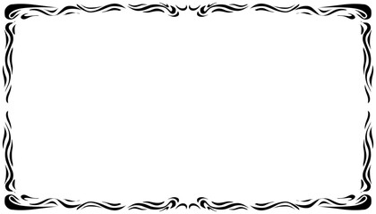 Illustration of a photo frame with a tribal design. Perfect for photo frames, invitation cards, greeting cards, book covers, wallpapers