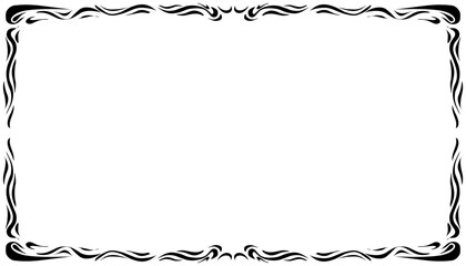 Illustration of a photo frame with a tribal design. Perfect for photo frames, invitation cards, greeting cards, book covers, wallpapers