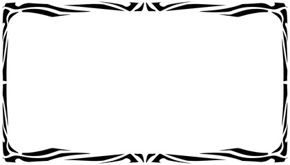 Illustration of a photo frame with a tribal design. Perfect for photo frames, invitation cards, greeting cards, book covers, wallpapers