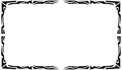 Illustration of a photo frame with a tribal design. Perfect for photo frames, invitation cards, greeting cards, book covers, wallpapers