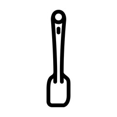 silicone spatula kitchen cookware line icon vector illustration