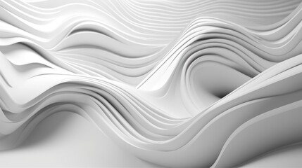 abstract white wavy background, Generative AI