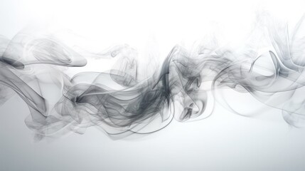 Smoke on white background, Generative AI