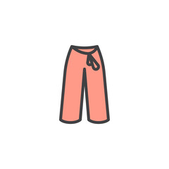 Summer pants filled outline icon