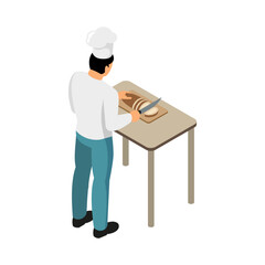 Chef Isometric Illustration