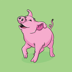cute pig illustration