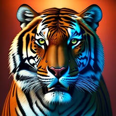 tiger head vector illustration