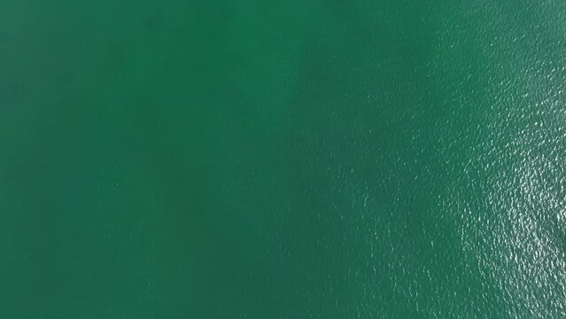 Mediterranean sea in Sitges coast landscape. Film intro
