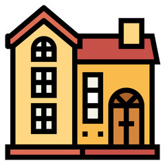 house filled outline icon style