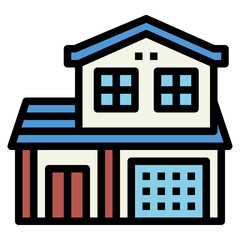 house filled outline icon style