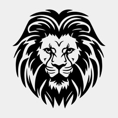 lion, head, tattoo, vector, illustration, animal, cartoon, face, wild, cat, mascot, symbol, art, black, silhouette, tribal, predator, power, wildlife, fur, design, animals, feline, tiger