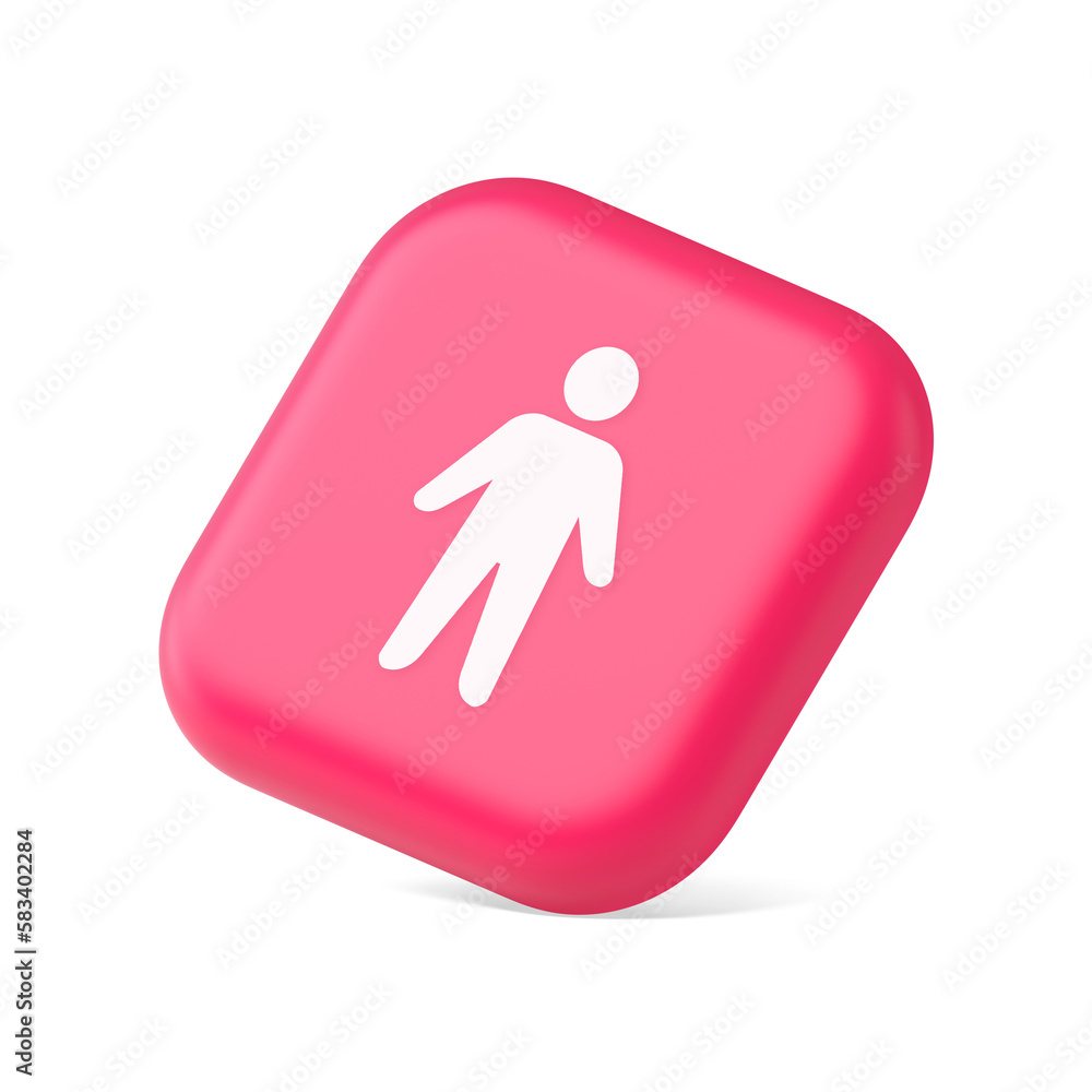 Poster people member user button unrecognizable person human body web application 3d icon symbol website el