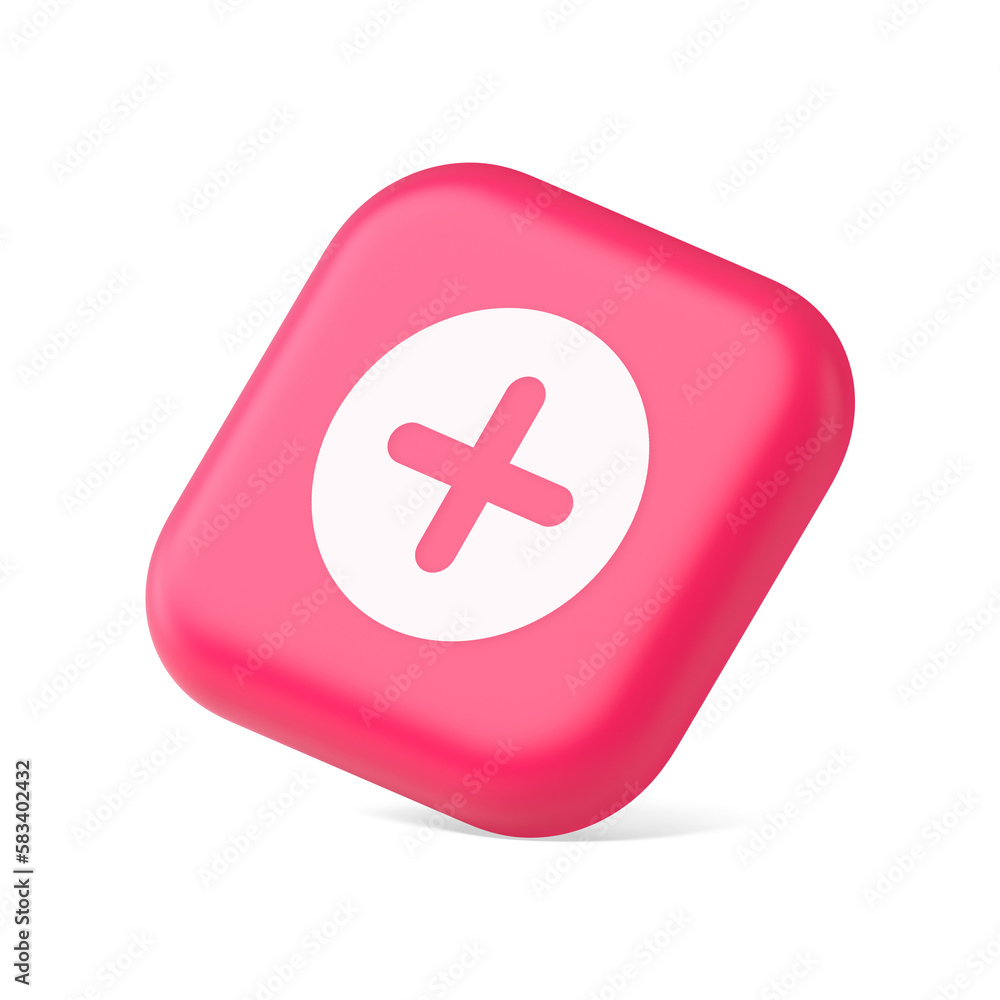 Poster plus add button mathematical addition symbol 3d icon symbol website element
