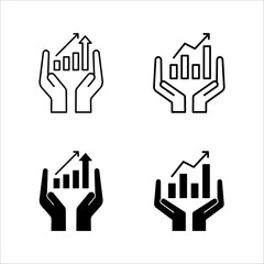 investment icon. Business and finance investment symbol template for graphic and web design collection vector illustration, on white background, eps 10.