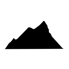Fototapeta na wymiar Mountain silhouette. Hiking mountains peaks, hills and cliffs. Climbing stone mount abstract contour vector set. Illustration mountain silhouette shape, rocky cliff
