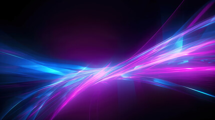 Fototapeta na wymiar abstract glowing energy background with blue and pink glowing light rays, generative ai