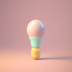 cute tiny isometric light bulbs and creativity with Generative AI