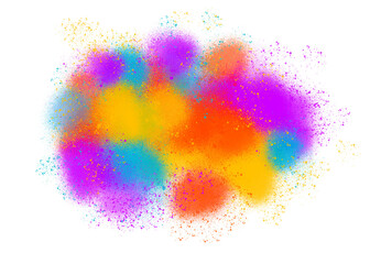 Multicolored powder explosion asset