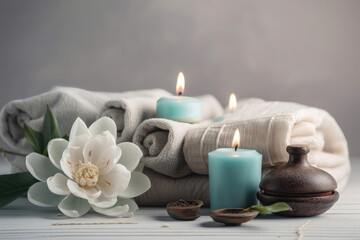 Obraz na płótnie Canvas Relax and Rejuvenate with a Zen Aromatherapy Massage at a Spa. Generative Ai