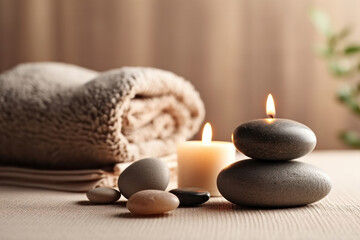 Obraz na płótnie Canvas Relax and Rejuvenate with a Zen Aromatherapy Massage at a Spa. Generative Ai