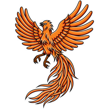 Phoenix bird with wings spread 