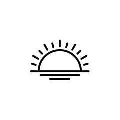 vector illustration of iftar time icon with outline style. suitable for any purpose.