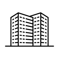 2 Building Icon Vector Illustration