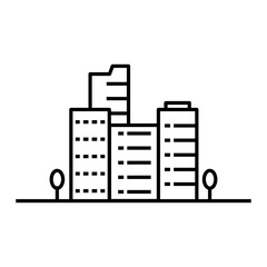 City Building Vector Icon Illustration