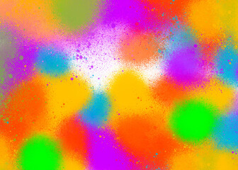 Exploding of multicolor powder color  background