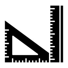 Set Square Glyph Icon