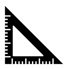 Triangular Ruler Glyph Icon