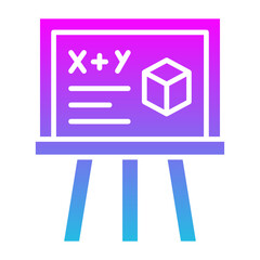Blackboard Glyph Gradient Icon