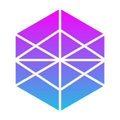 Geometrical Glyph Gradient Icon
